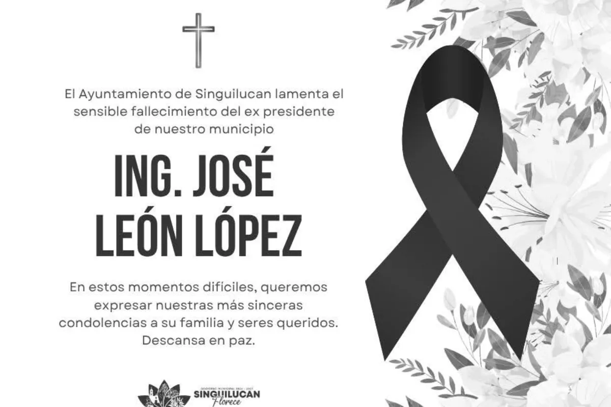 Singuilucan lamenta la muerte de José León López, expresidente municipal 2012-2016