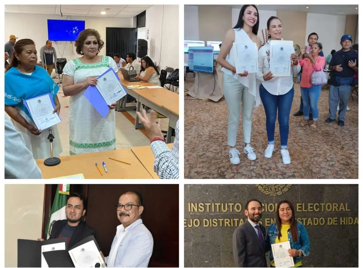 Entrega INE constancias a diputados federales electos de Hidalgo