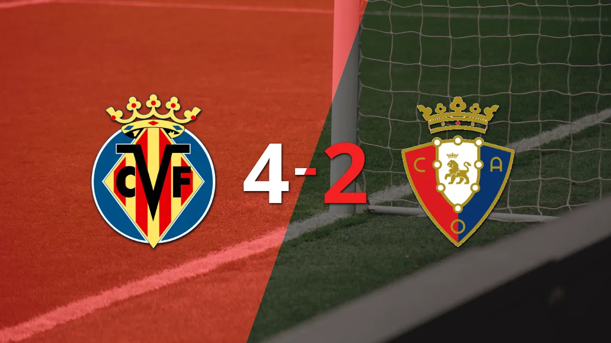 Villarreal gana 4-2 a Osasuna con doblete de Ayoze Pérez