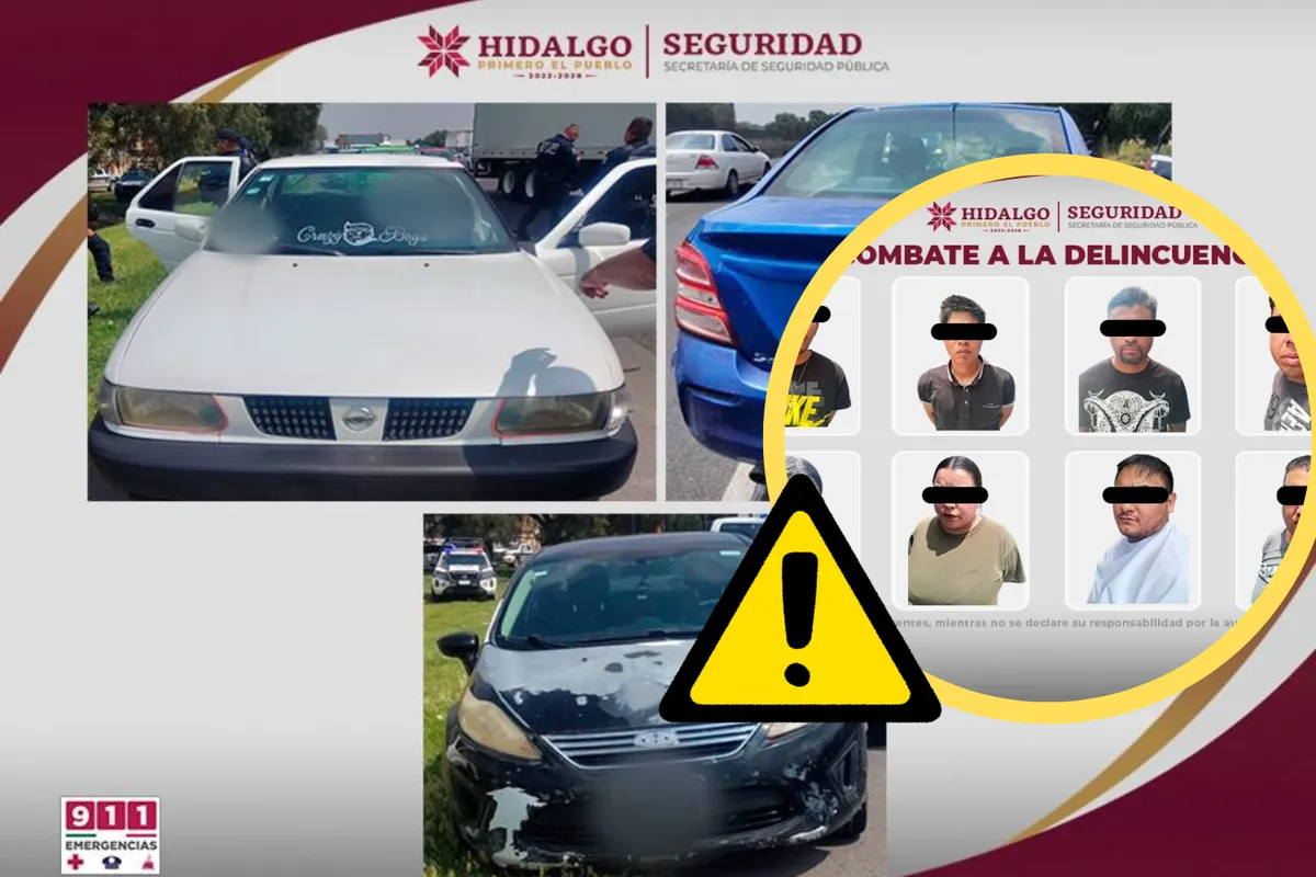 En Tizayuca detuvieron a ocho personas ligadas a asaltos en carreteras. Aquí los detalles del operativo.