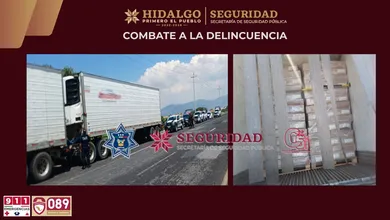 ¡Les quemó las manos! Delincuentes escapan y dejan abandonado un tráiler con millonario cargamento tras cerco policial en Hidalgo. Checa los detalles