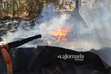Combaten siete incendios forestales activos en Hidalgo