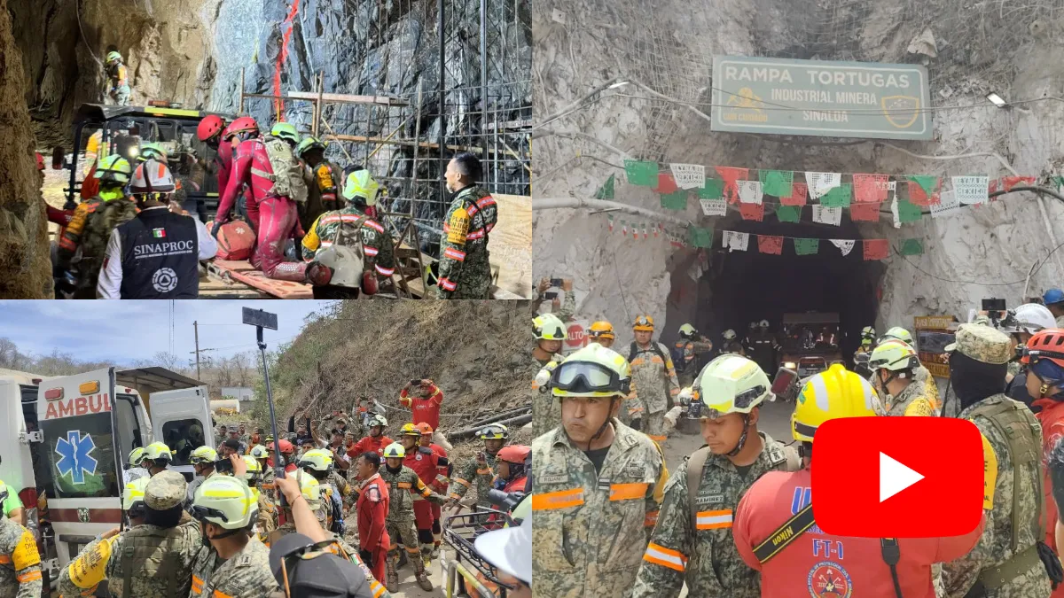 Rescatan con vida a minero en Sinaloa tras 14 días atrapado en la Mina Santa Fe; autoridades revelan el momento exacto del hallazgo.