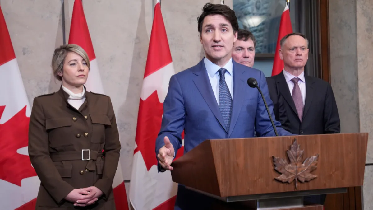 Justin Trudeau anunció la imposición de aranceles del 25 por ciento a los productos estadounidenses.