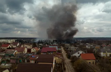 Bombardeo ruso sobre refugiados en las afueras de Kiev