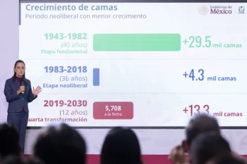 Claudia Sheinbaum presenta plan de infraestructura hospitalaria nacional.