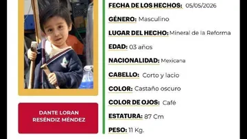 Alerta Amber Hidalgo: se busca a Dante Loran Reséndiz Méndez de 3 años