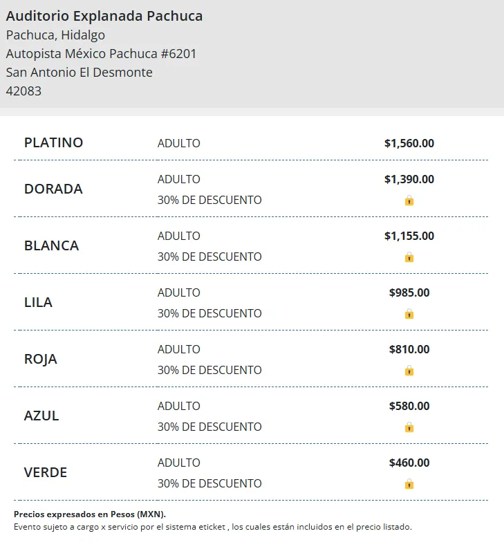 Tatiana en Pachuca: fecha, boletos y detalles del show