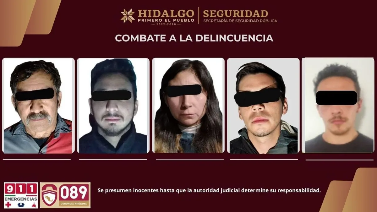 Detienen a 5 en Hidalgo ligados a desaparición de tres hombres