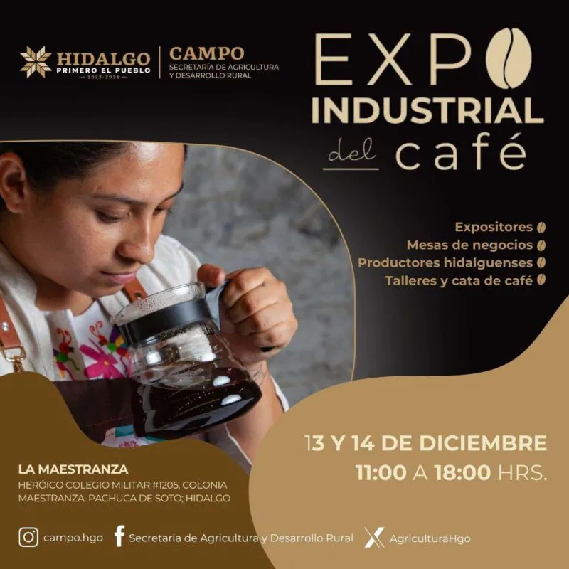 ¡No te pierdas la Expo Industrial del Café 2024 en Pachuca! Revisa cuándo se realizará