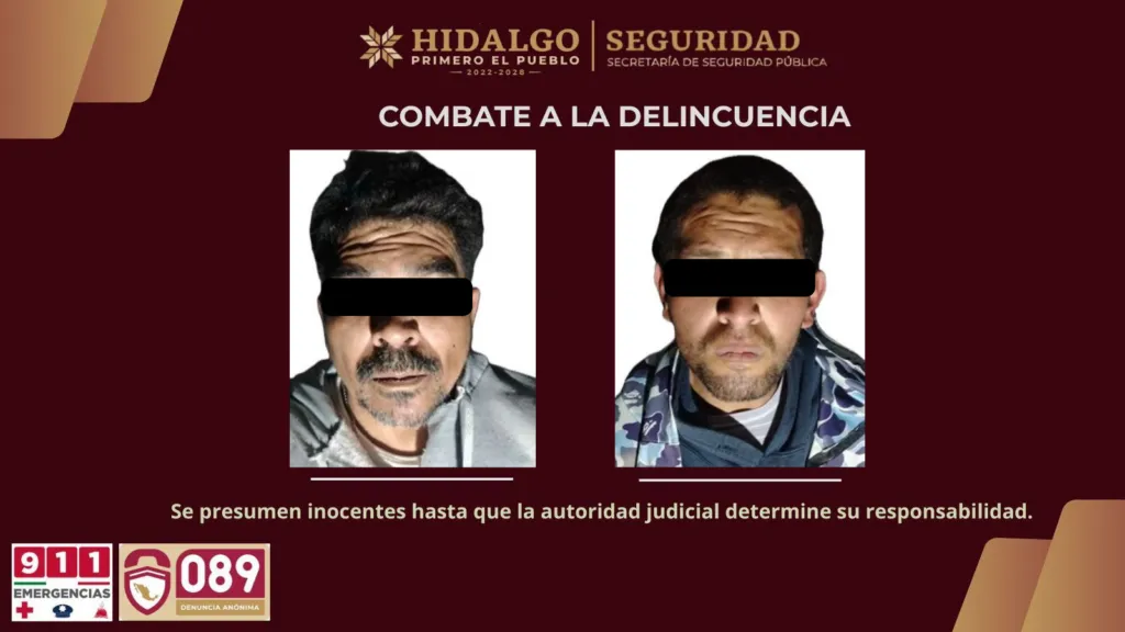 Detienen a dos presuntos narcomenudistas en Hidalgo; uno salió del CERESO el mismo día