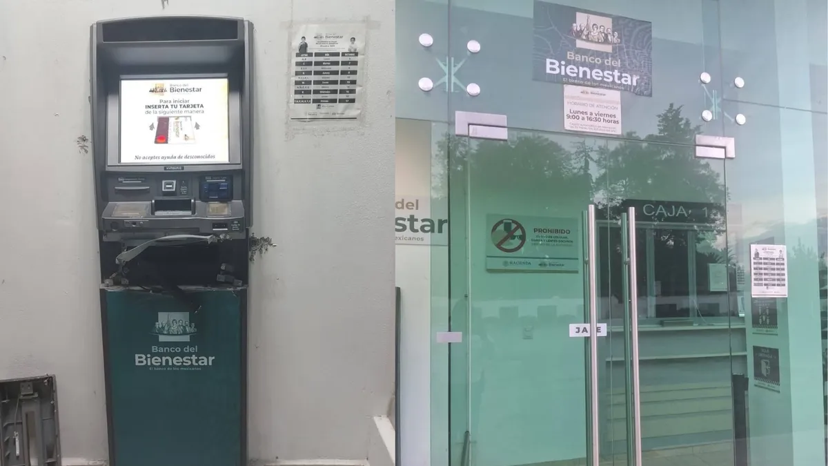 Cajero del Banco del Bienestar dañado tras intento de robo en Huichapan