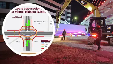 Ajustes viales y demolición central arrancan en la Glorieta 24 horas. Autoridades piden manejar con precaución.