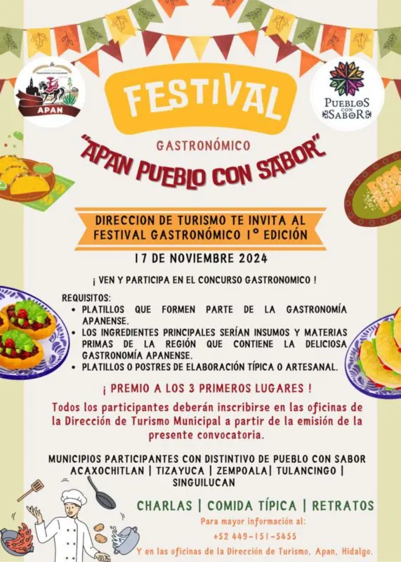 Celebra la gastronomía de Apan en el Festival Gastronómico 2024