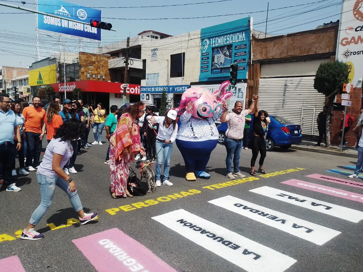 Comunidad LGBTTTIQ+: CDHEH pinta cebras en el Mes del Orgullo