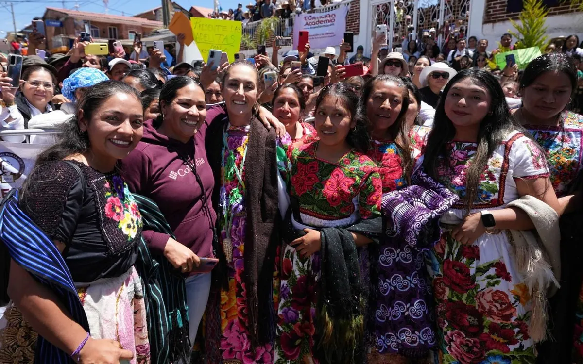 Claudia Sheinbaum inicia plan de justicia del pueblo P’urhépecha en la comunidad de Cherán Atzicurín en Paracho, Michoacán