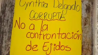 Habitantes de Pueblo Nuevo durante pronunciamiento por conflicto agrario en Ixmiquilpan.