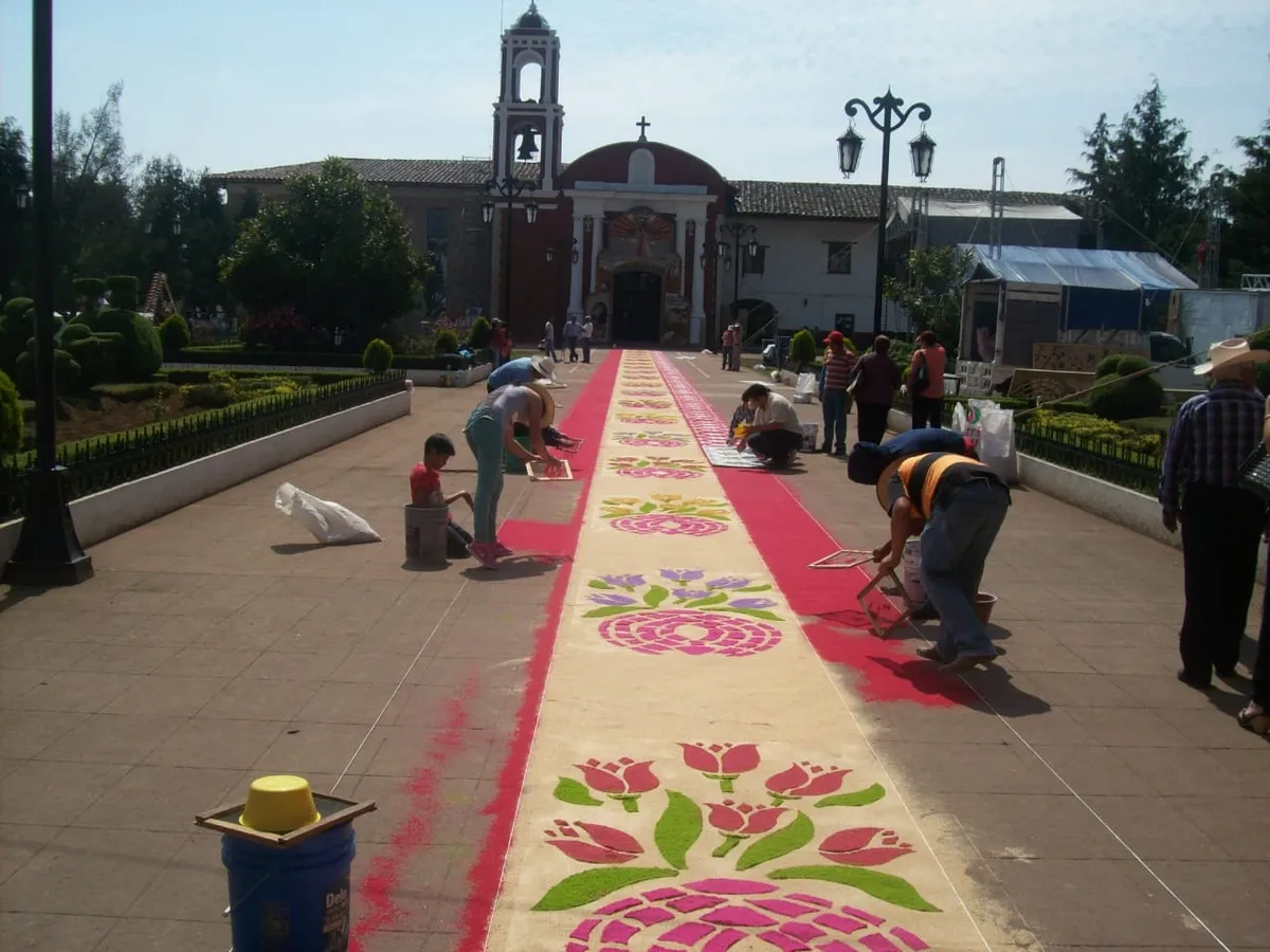 Alistan tapetes y feria en Acaxochitlán, tras dos años de pandemia