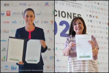 Candidatos presidenciales firman pacto en favor de la infancia