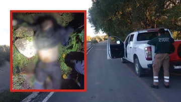 Canal de riego donde fue localizado un cuerpo en Tezontepec.