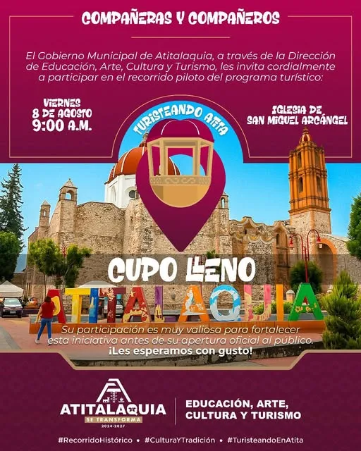 Lanzan “Turisteando en Atita”, nuevo recorrido cultural en Atitalaquia | ¿Cómo participar? Te contamos