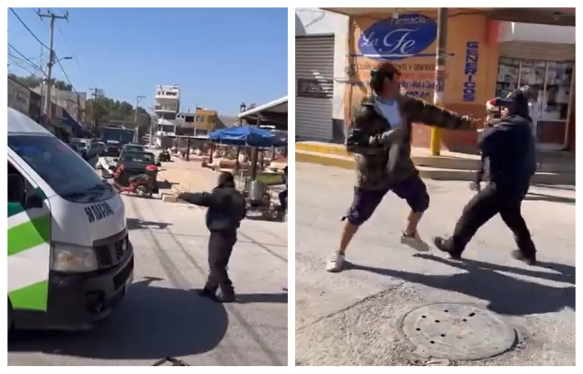 Atotonilco de Tula: detienen a sujeto tras agredir a policía | VIDEO