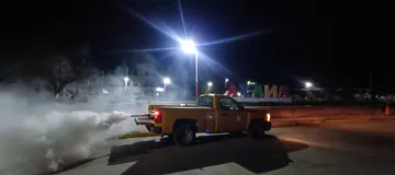 Fumigación en comunidades ribereñas de la presa Endhó