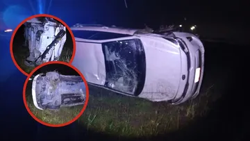 Auto volcado en la México-Pachuca
