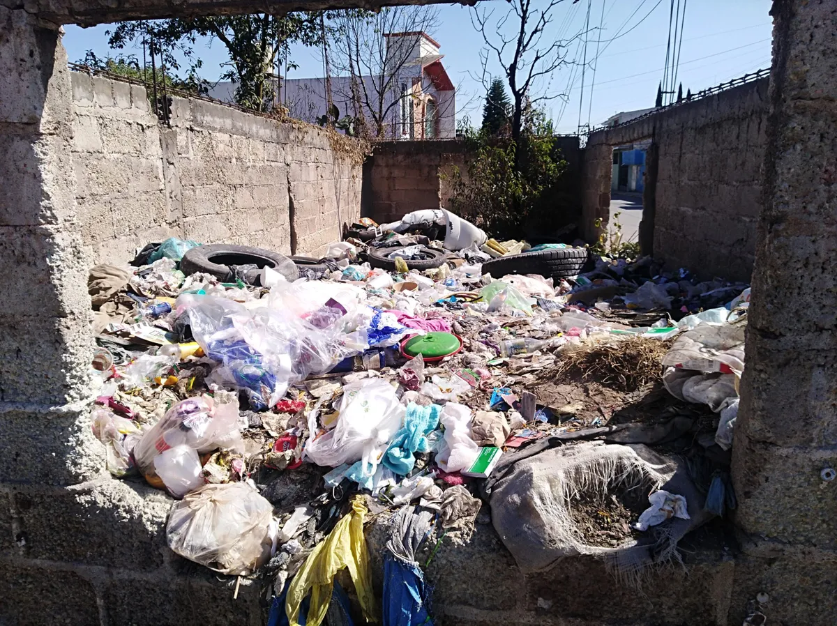 basurero clandestino en Tulancingo