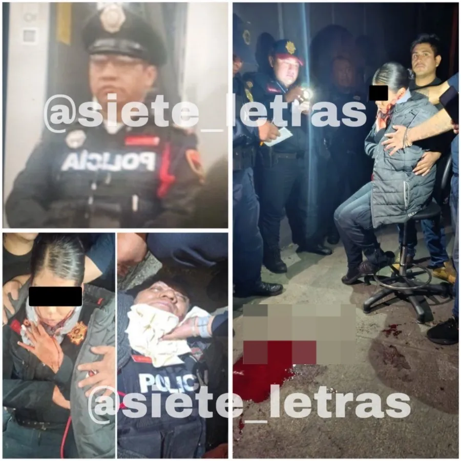 ¡De miedo! Policía intenta degollar a compañera en SAMS CDMX; luego se quiso quitar la vida