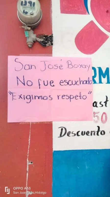 Ante cambios en rutas de transporte, pobladores de San José Boxay se manifiestan