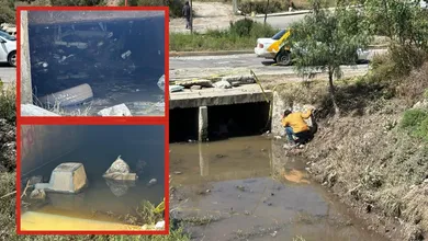 Limpieza de drenes pluviales en Mineral de la Reforma