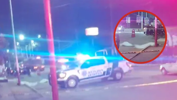 Zona acordonada tras ataque armado en Huejutla.