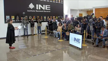 Guadalupe Taddei presenta el micrositio de transparencia de contrataciones del Instituto Nacional Electoral.