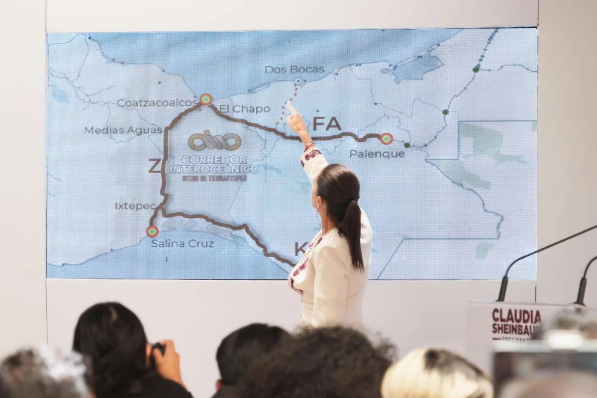 Claudia Sheinbaum anuncia ampliación del Tren Maya e Interoceánico