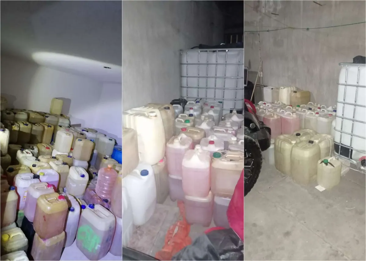 En operativos sorpresa, aseguran 38 mil litros de hidrocarburo robado en Tula