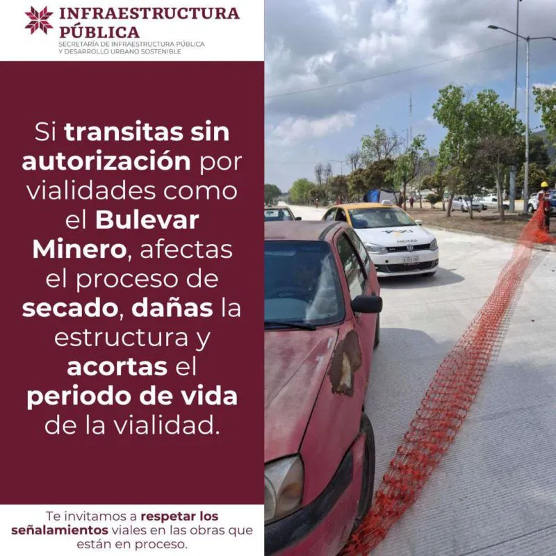 ¡Atención, Pachuca! El Bulevar Minero sigue en mantenimiento. Aquí los detalles