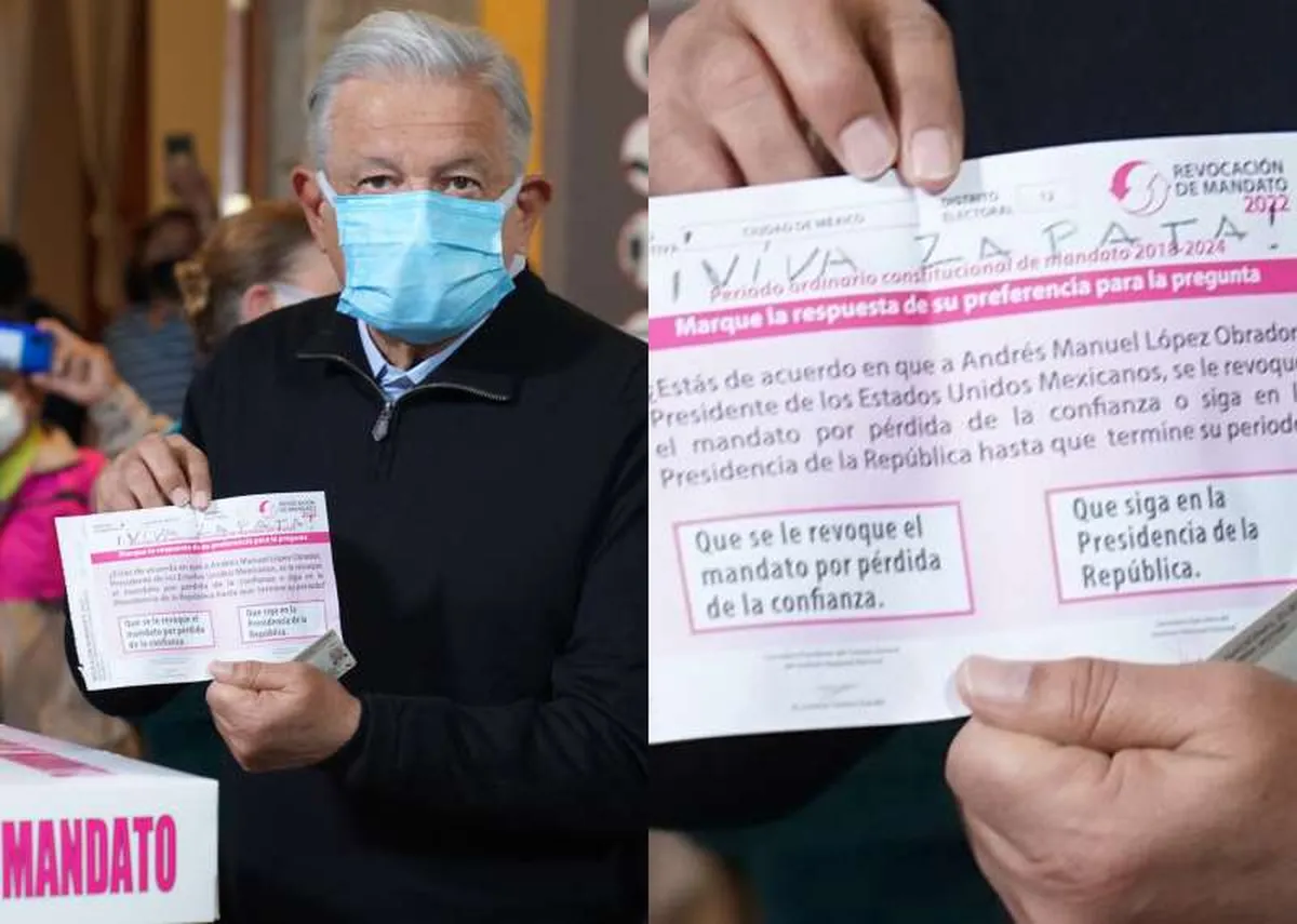 Esto escribió AMLO en su boleta de Revocación de Mandato