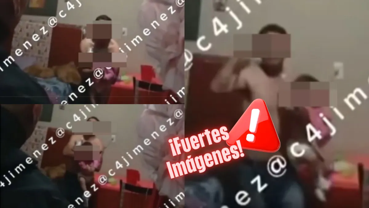 Momento en que policías rescatan a la bebé tomada como rehén por su padre en Chimalhuacán.