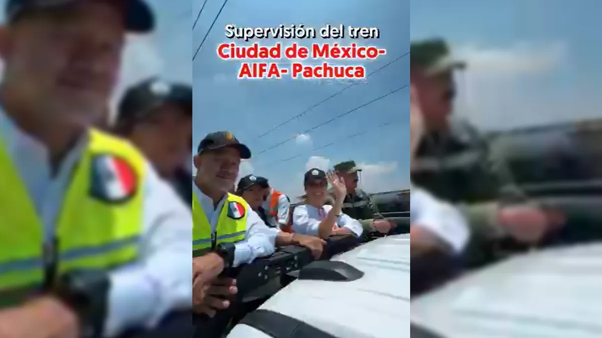 Claudia Sheinbaum supervisa recorrido del tren AIFA-Pachuca | VIDEO