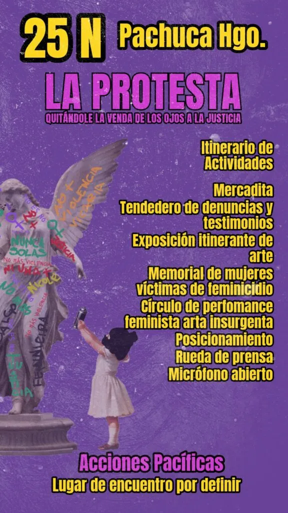 Pachuca lista para el 25N: conoce actividades y horarios