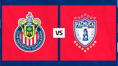 Jugadores de Pachuca y Chivas durante un partido en el Estadio Hidalgo.