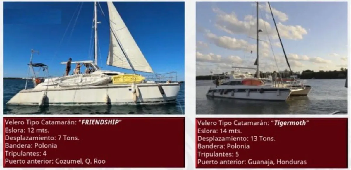 Semar localiza y rescata a veleros perdidos en el Caribe con destino a Cuba