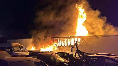 incendio en corralón