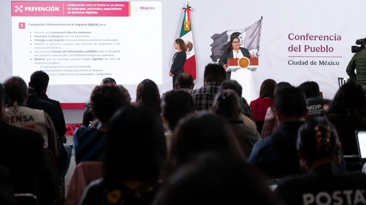 Claudia Sheinbaum anunció un acuerdo con empresas tecnológicas para combatir la violencia contra las mujeres en internet.