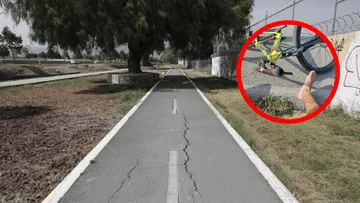 Motociclista invade ciclovía y atropella a ciclista en Pachuca
