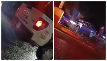 Choque contra un semáforo deja dos personas lesionadas en la México-Pachuca