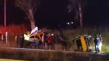 Choque y volcadura en la México-Tampico