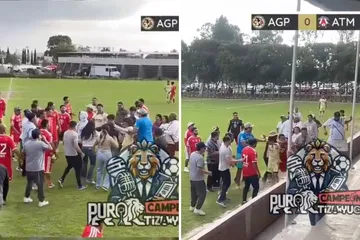 VIDEO | Todo se salió de control en Tizayuca: jugadores y gente de las gradas se van a los golpes