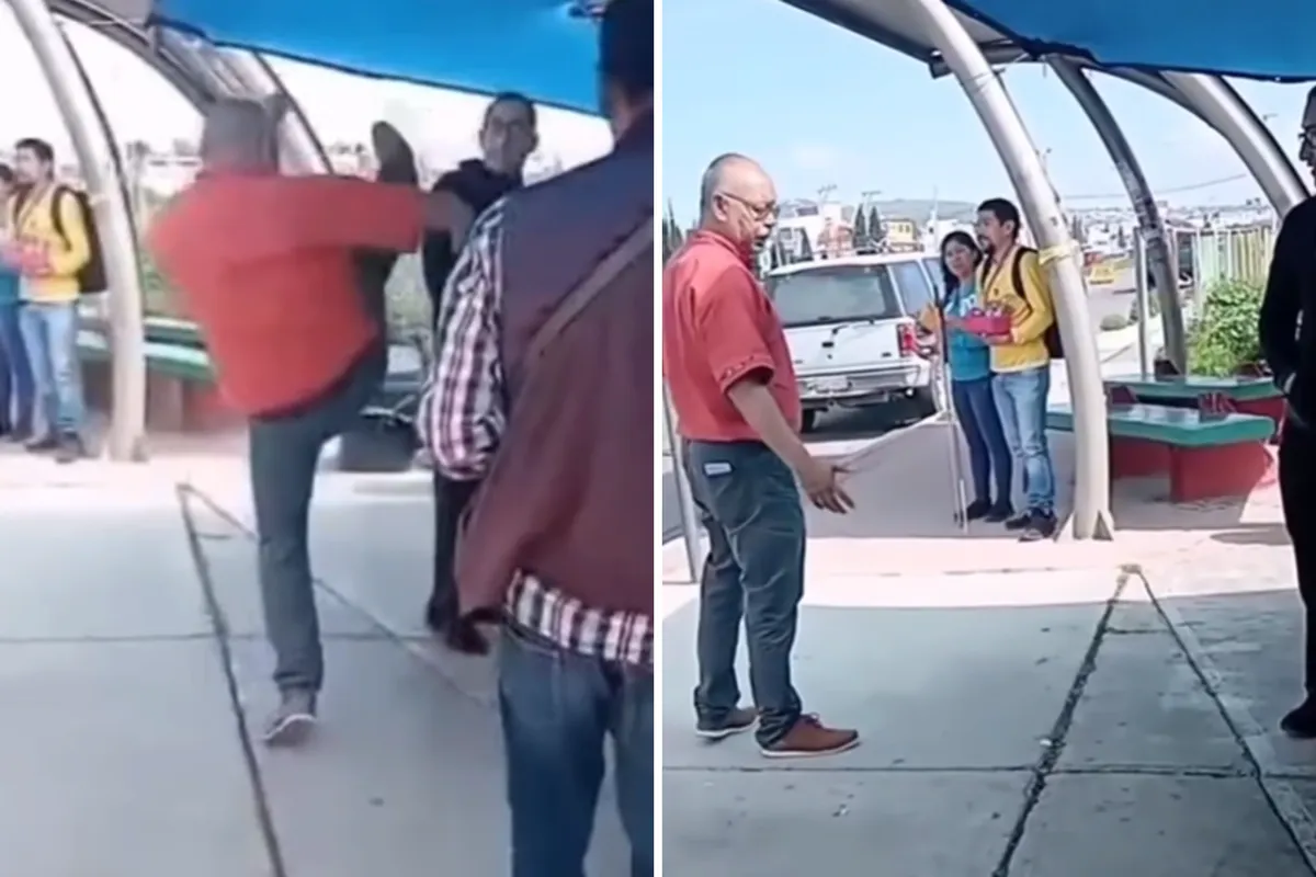 Un sujeto conocido como el “señor Miyagi” causó revuelo en el bulevar Santa Catarina al estacionarse mal y agredir a un joven.